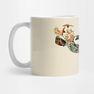 Floral Porcelain Cuttlefish Watercolor Mug